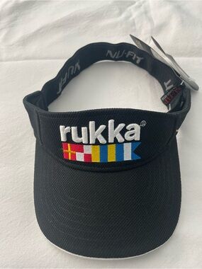 Black Visor with Nautical Flag Embroidery